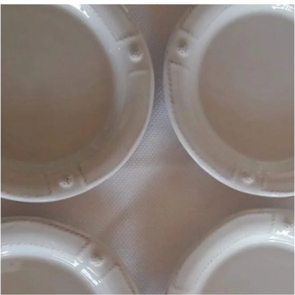 Juliska 4 White Small Plates Set - Picture 4 of 5
